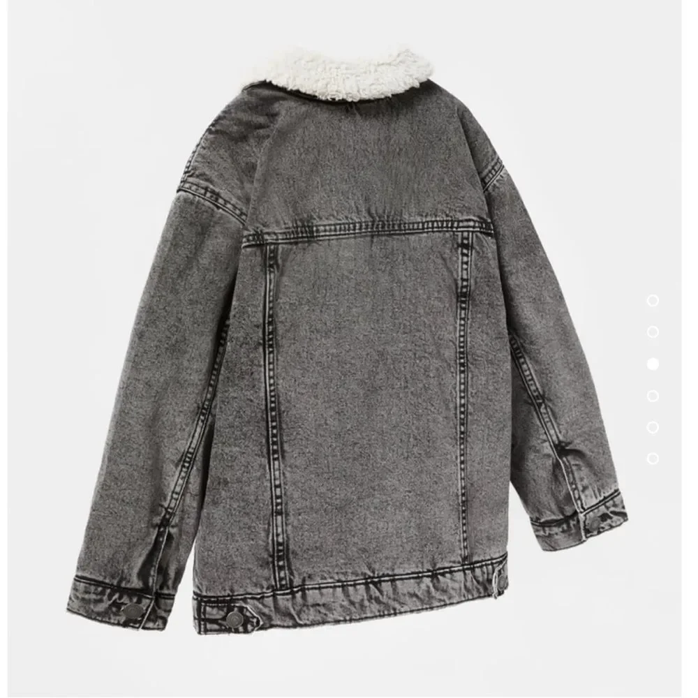 NWOT Zara Kids/Boys Fleece Trim Denim Jacket Size 13-14 Y - Picture 3 of 6